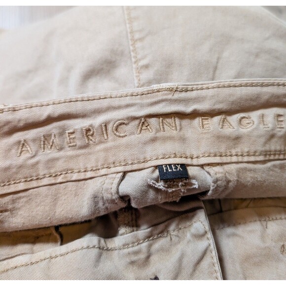 NWOT American Eagle Size 28x29 Khaki Pants Skinny Chino Flex Preppy Workwear * - Picture 7 of 12